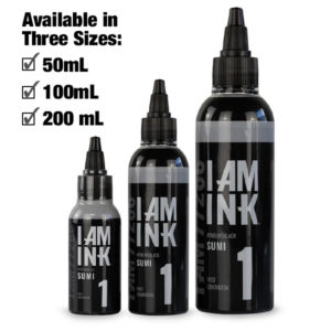 black tattoo ink SUMI 1 - 50 mL 100 mL 200 mL