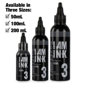 Black SUMI 3 Tattoo Ink 50 mL 100 mL 200 mL