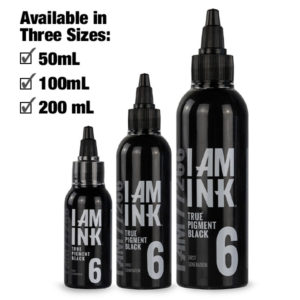 TRUE PIGMENT BLACK 6 Tattoo Ink 50 mL 100 mL 200 mL